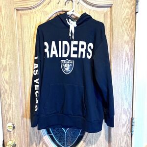 Las Vegas Raiders‎ NFL Team Apparel Hoodie Sweatshirt Large L Black